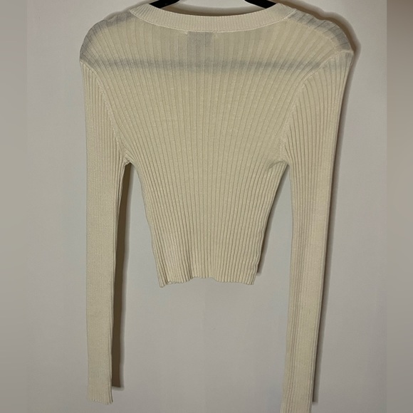 NWT Dress Forum Cropped Ribbed Sweater - Picture 5 of 5